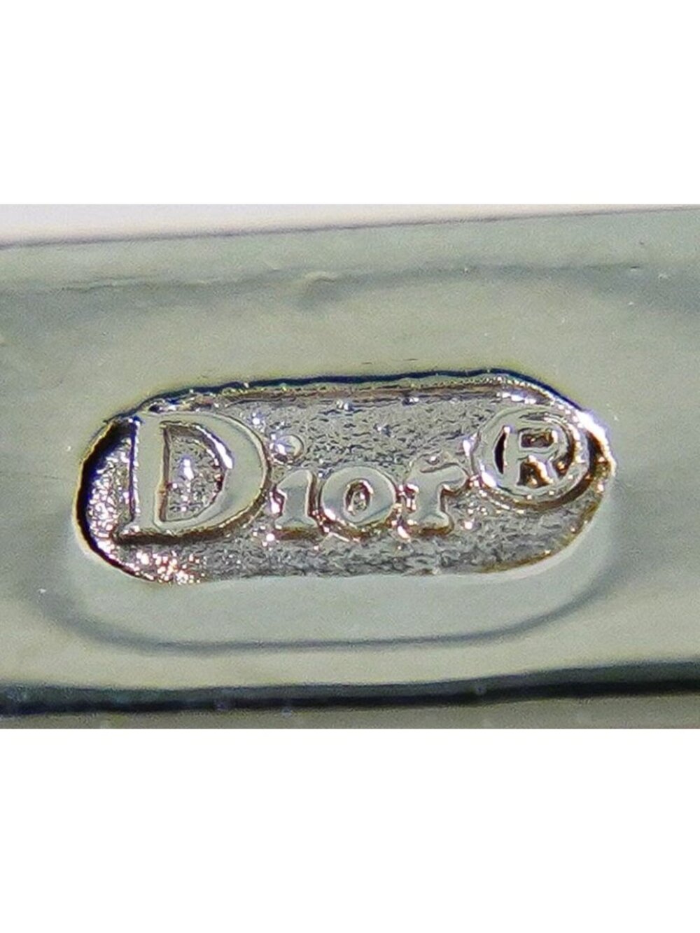 Dior Dlogo Line Stone Brooch Metal Silver - Picture 8 of 9